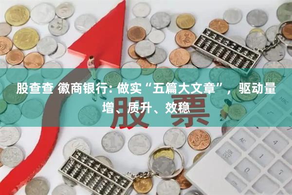 股查查 徽商银行: 做实“五篇大文章”,驱动量增、质升、效稳